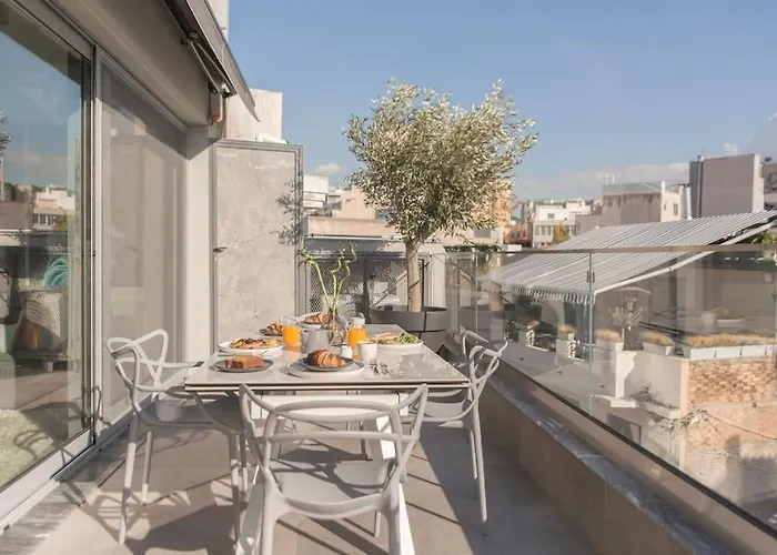 Luxury Acropolis View Apartment-Living Stone Black Pearl